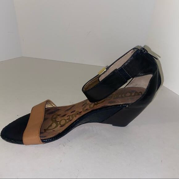 SAM EDELMAN ankle strap wedges 7.5 - Picture 6 of 7